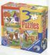 D-Toys - 3 in 1 Puzzles (6-9-16 Pcs) Magnetic - Farmyard 1