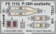Eduard Photetch (Zoom) 1:48 - P-38H seatbelts STEEL (Tamiya)