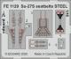 Eduard Photetch (Zoom) 1:48 - Su-27S seatbelts STEEL