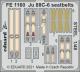 Eduard Photoetch Zoom 1:48 - Ju 88C-6 Seatbelts STEEL