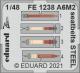 Eduard Photetch (Zoom) 1:48 - A6M2 seatbelts STEEL (edu)