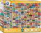 Eurographics Puzzle 2000 Pc - Volkswagen Groovy Bus Collage