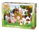 King Puzzle Happy Animals 12 Pc- Farm Animals