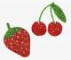Miniart Crafts Patch Badges - Strawberry / Cherry