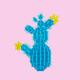 Miniart Crafts Easy Series - Blue Cactus Embroidery Set