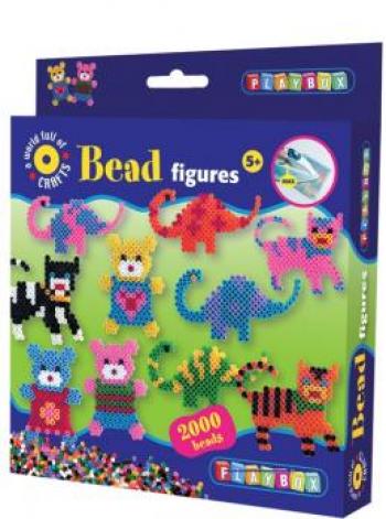 Playbox - Bead set - 2000 pcs - Cat, Dinosaur & Bear