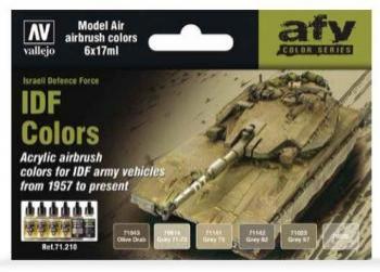 AV Vallejo Model Air Set - IDF Army Colors 1957 - Present