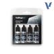 Vallejo True Metallic Metal TMM Paint Set -  Sterling Silver (x4 Colours)