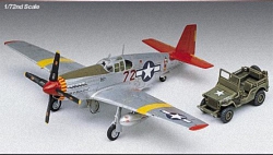 Academy 1:72 - P-51C Mustang 'Red Tails' with Jeep (Replaces ACA02225)