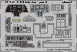 Eduard Photoetch 1:32 - A-4M interior S.A. (Trumpeter)