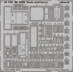 Eduard Photoetch 1:48 - Bf 109E Tools and Boxes