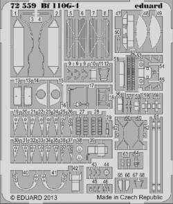 Eduard Photoetch 1:72 - Bf 110G-4 (Eduard)