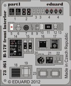 Eduard Photoetch 1:72 - B-17F Front Interior (Revell)