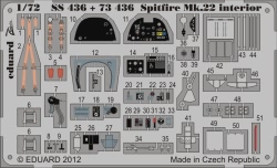 Eduard Photoetch (Zoom) 1:72 - Spitfire F Mk 22 Interior S.A. (Airfix)