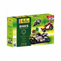 Heller 1:24 Gift Set - Grand Prix Motos (3 Bikes & Bonus Stands)