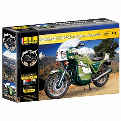 Heller 1:8 Gift Set - Kawasaki 1000GG  'Godier Genoud' Motorbike