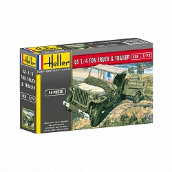 Helller 1:72 - Willys MB Jeep & Trailer