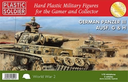 Plastic Soldier Company 1:72 - Easy Assembly Panzer III G, H 3 Vehicles