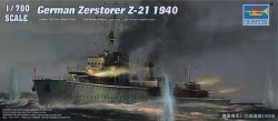 Trumpeter 1:700 - German Destroyer Zerstorer Z-21 1940