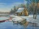 Cobblehill Puzzles XL 275 pc - Winter Cabin