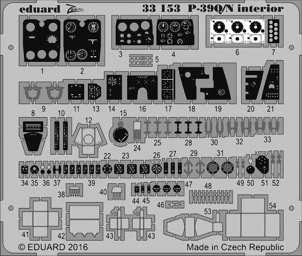 EDUARD ZOOM 33153 Interior for Kitty Hawk Kit P-39Q//N in 1:32