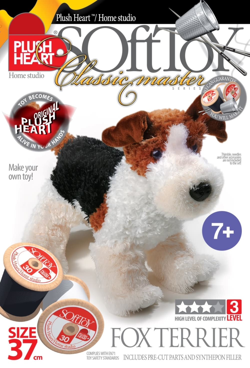 Elf457004 Diy Plush Sitting Lion 34cm * Plush Hearts