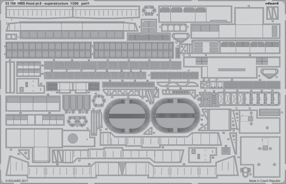EDP53194 - Eduard Photoetch 1 200 - HMS Hood Pt.6 S-Structure (Tru) EDP53194 - Eduard Photoetch 1 200 - HMS Hood Pt.6 S-Structure (Tru)